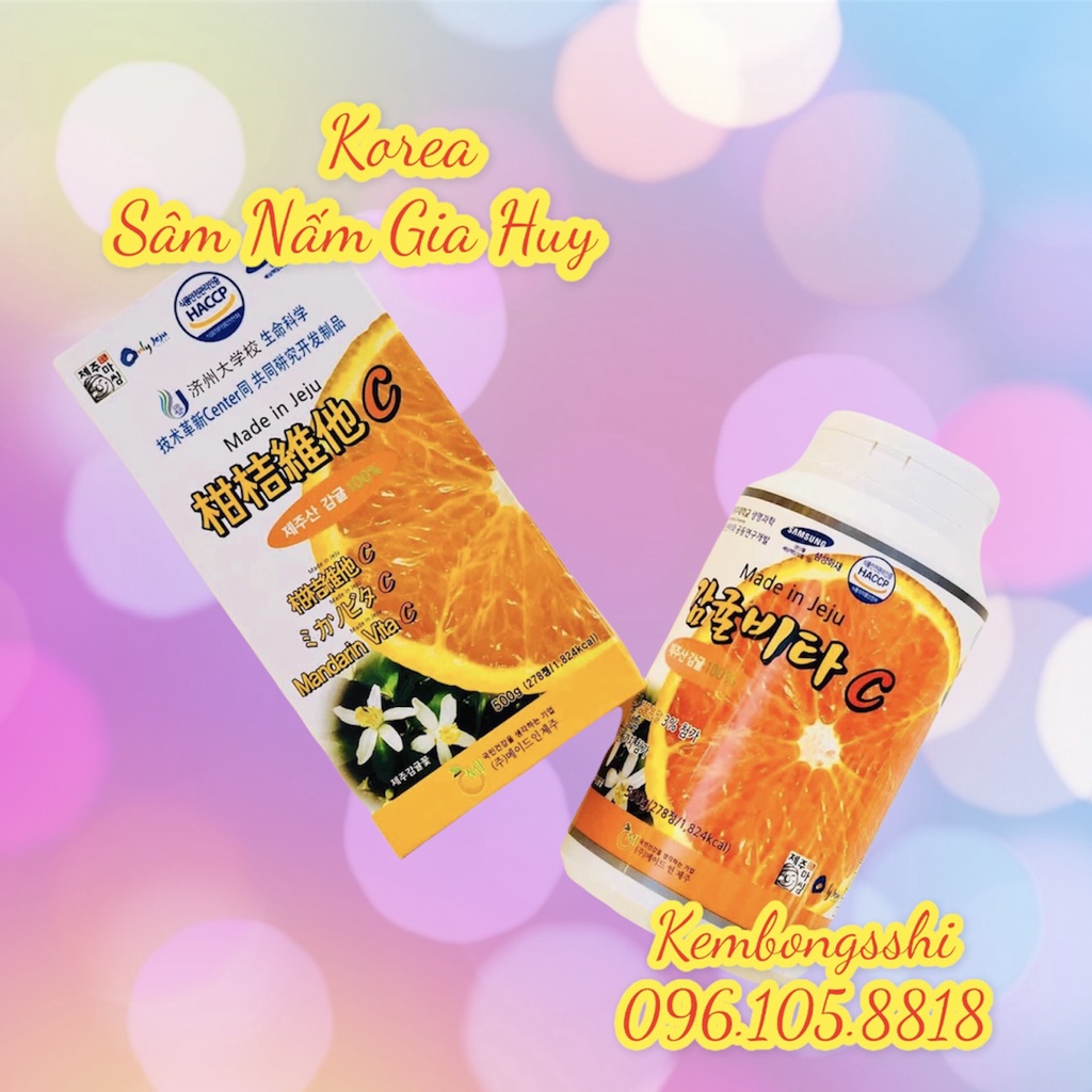 [DATE MỚI NHẤT] [HỘP TO 500gr] Viên Ngậm VITAMIN C JEJU Hàn Quốc | BigBuy360 - bigbuy360.vn