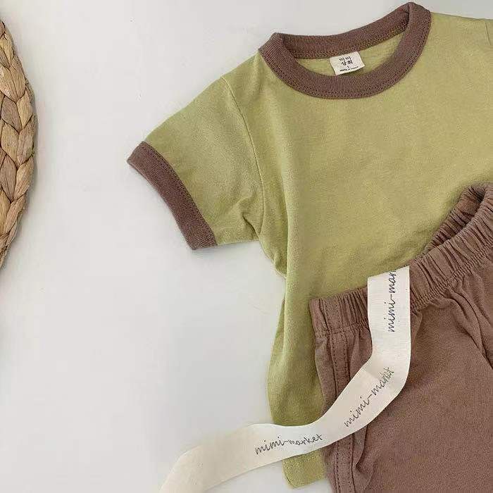 Set Áo Thun Tay Ngắn &amp; Quần Short Cho Bé Trai