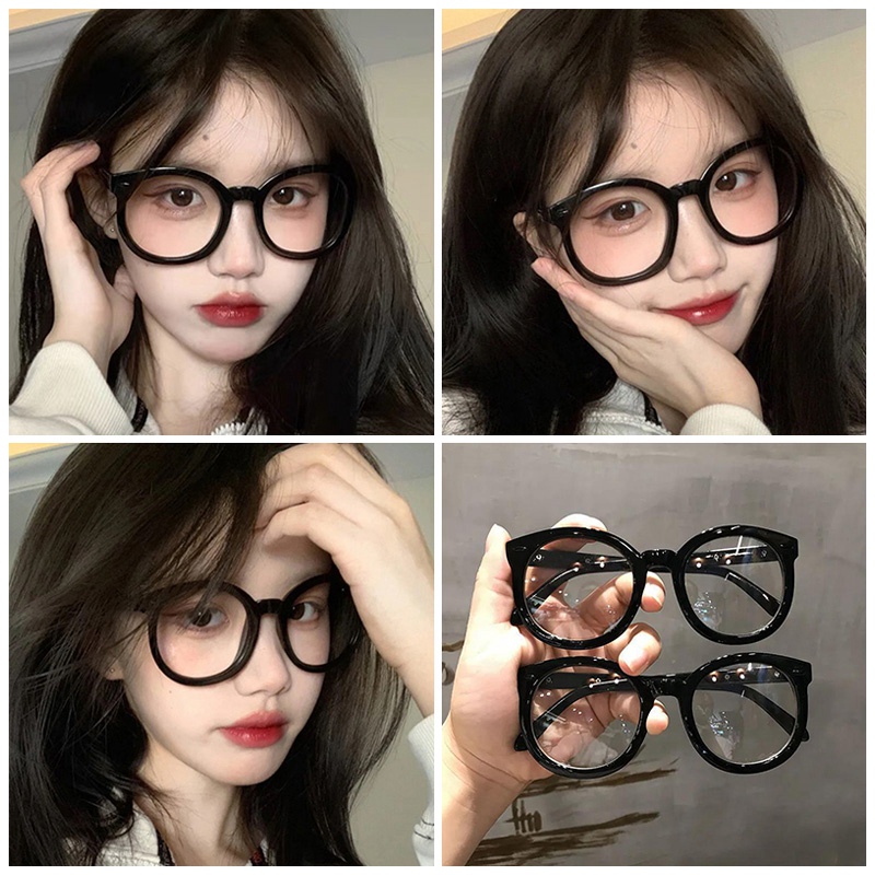 Mắt Kính Gọng Lớn Thiết Kế Đơn Giản Dễ Thương Phong Cách Retro