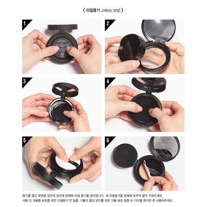 Phấn nước 3CE fitting cushion foundation SPF 50+ PA+++ kèm lõi date 10/9/2022