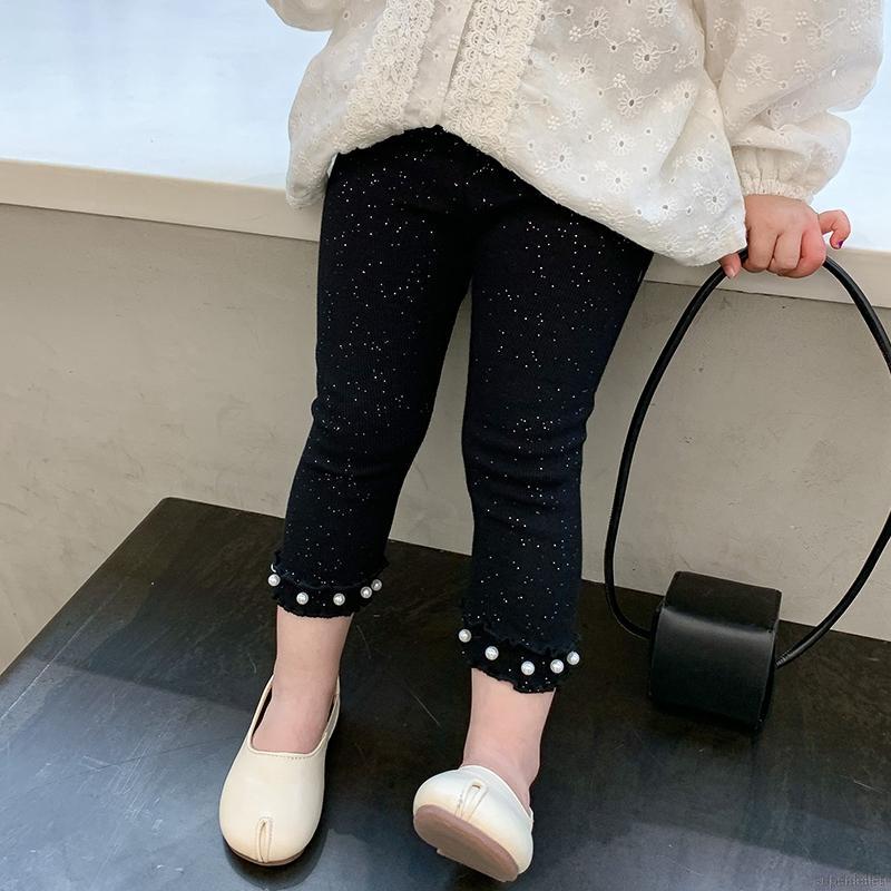 Quần legging màu trơn sành điệu cho bé gái