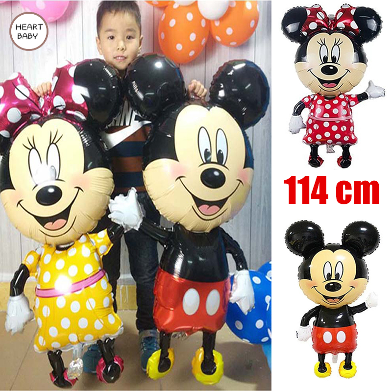 MINNIE 1 Bong Bóng Tráng Nhôm Hình Chuột Mickey Khổng Lồ Kích Thước 114cm