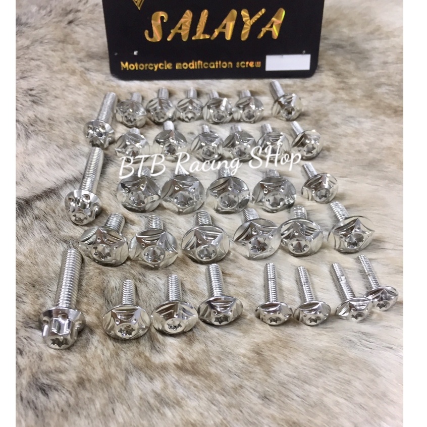 Full ốc dàn áo Salaya inox 304 cho các dòng xe Winner V, Winner X