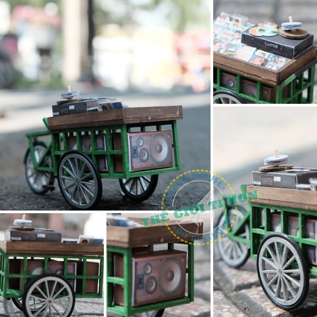 Mô Hình Sài Gòn Xưa Và Nay Thu Nhỏ - Xe Bán Đĩa Dạo - HR09
