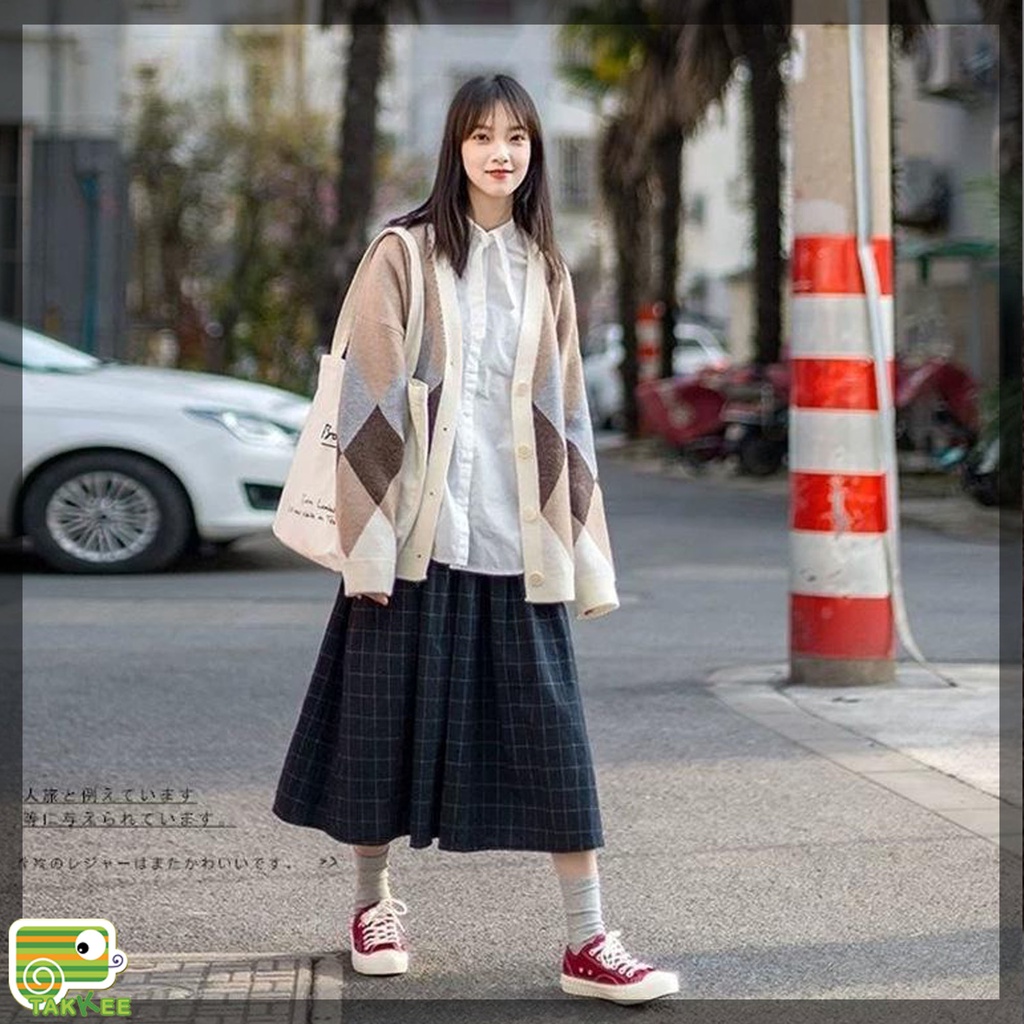 Khoác Cardigan Len, Áo Khoác Len Nũ Họa Tiết Quả Trám Chất Liệu Cao Cấp