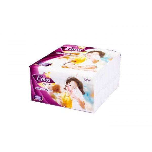 Combo 10 Gói Giấy Vuông E’mos Cao Cấp 2 Lớp Kích Thước 240x240 mm