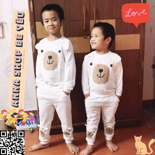 Bộ quần áo bé trai 👦FREESHIP🚚 BỘ NỈ HM cho bé trai từ 2-6 tuổi