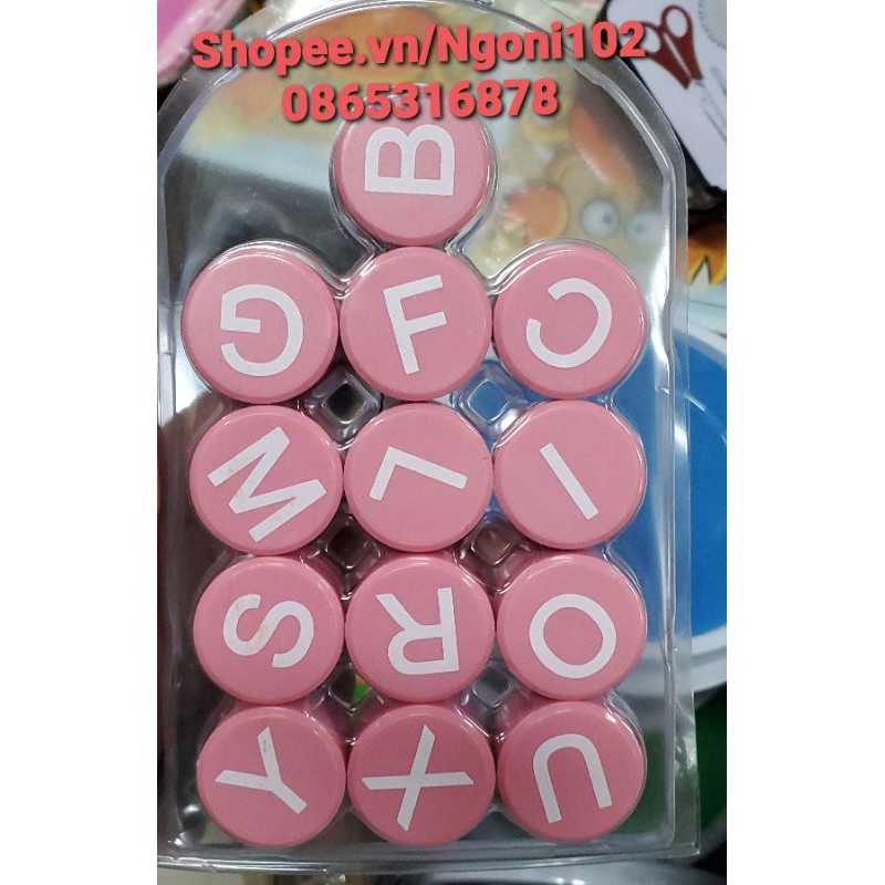 Vỉ 26 viên Nam châm dính bảng hình chữ cái