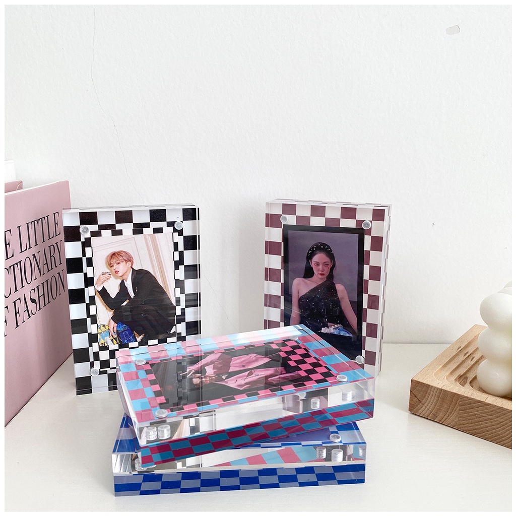 Khung Ảnh Nam Châm Họa Tiết Checkerboard