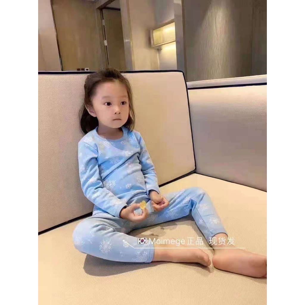 Bộ xuất hàn dài tay cho bé trai bé gái Moimege túi zip xịn xò_Chất thun cotton co giãn 4 chiều