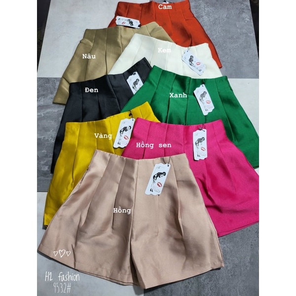 QUẦN SHORT PHỒNG TAFTA CẠP SIÊU CAO NHIỀU MÀU HÓT MS16555