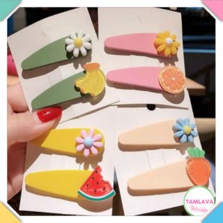 Kẹp tóc trái cây vỉ 2 cái KT01