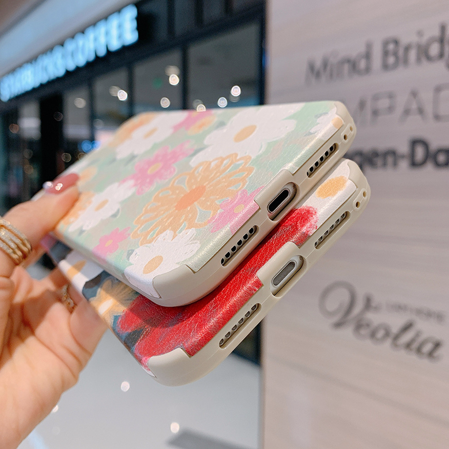 Ốp Lưng Họa Tiết Hoa Sơn Dầu Cho Iphone 12 11 Pro Max 12 Mini Se 2020 Xs Max Xr 7 8 Plus | BigBuy360 - bigbuy360.vn