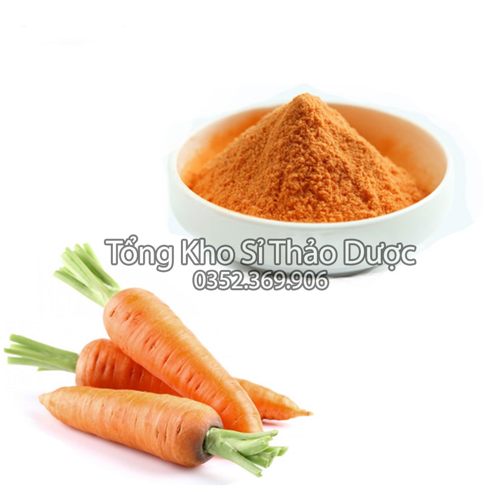Bột cà rốt sấy lạnh nguyên chất 500g (Bột ăn dạm, tạo màu, giúp bổ mắt,giàu vitamin A)