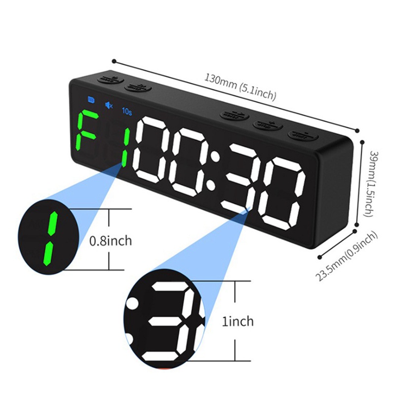 Đồng Hồ Đếm Ngược / Bấm Giờ / Lên/Thời Gian Tập Gym Sạc USB