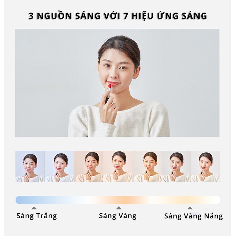 Đèn Livestream Stand Box V6 có tay đỡ nằm ngang gập gọn đa năng xoay 360 độ, điều khiển chụp ảnh từ xa - L2007