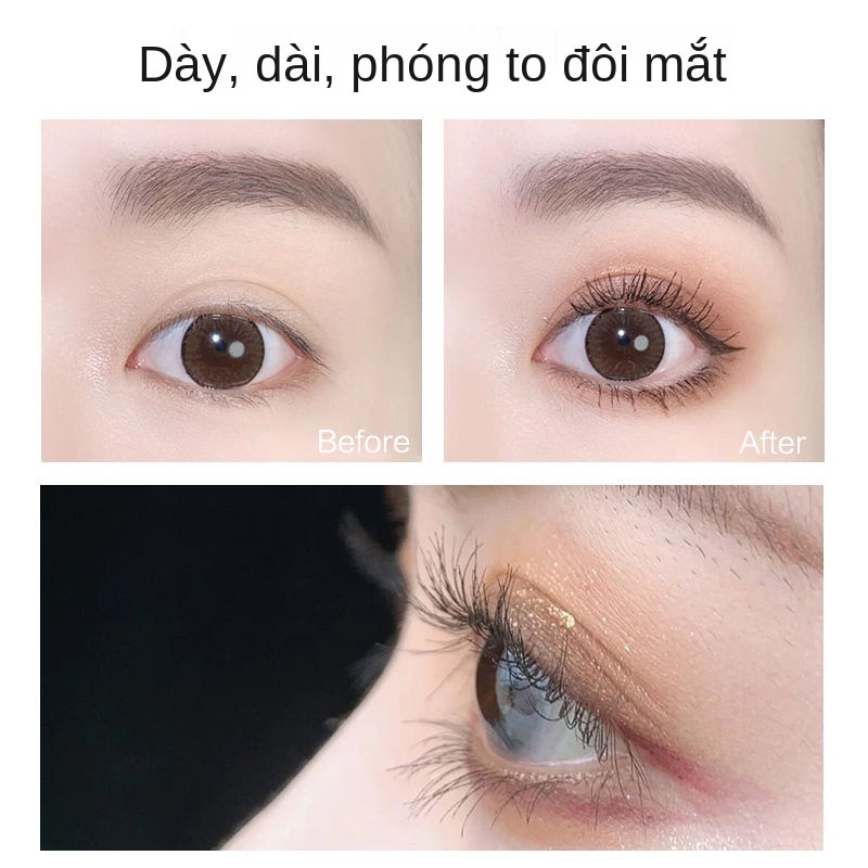 Mascara làm cong và dài mi chống mồ hôi kháng nước trang điểm siêu mượt