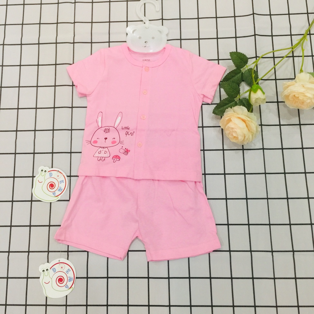 Bộ quần áo cộc tay mùa hè cho bé gái Dokma bé trai sale DQ712