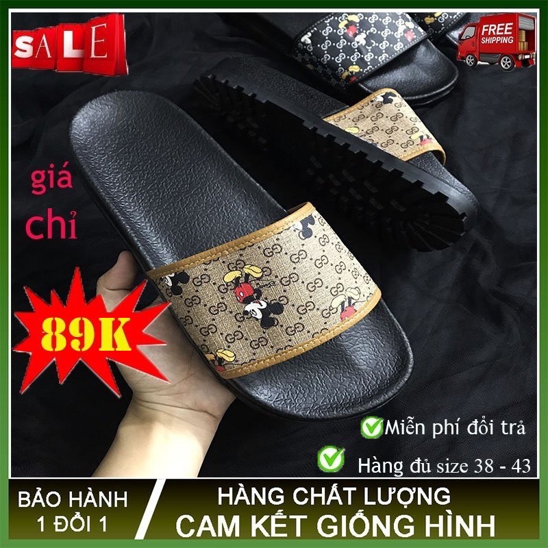 Dép Lê Quai Ngang Nam Micky quai bản ngang nâng đế- Dép Lê Bảo Bình | NP SHOP