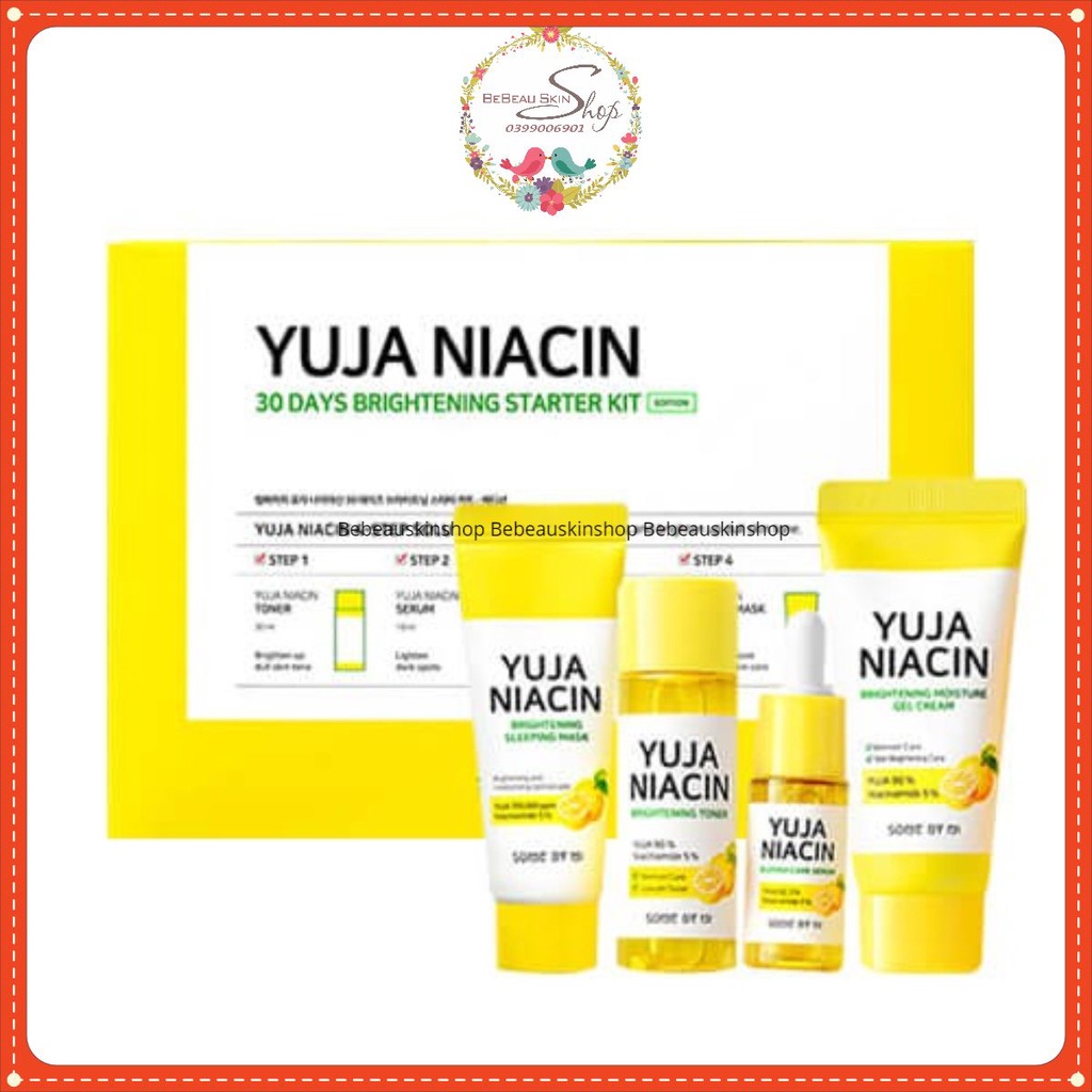 Bộ Kit 4 Sản Phẩm Dưỡng Trắng, Mờ Thâm Some By Mi Yuja Niacin Minisize