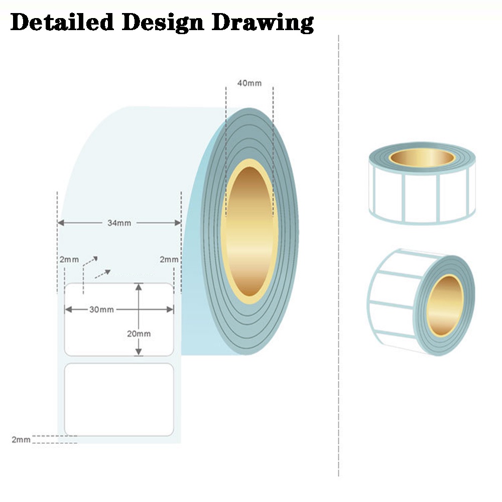 Nhãn Dán Đánh Dấu Màu Trắng Chống Thấm Nước Tiện Dụng Cho Văn Phòng / Trường Học