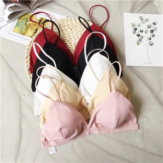 Bra cotton gân mềm