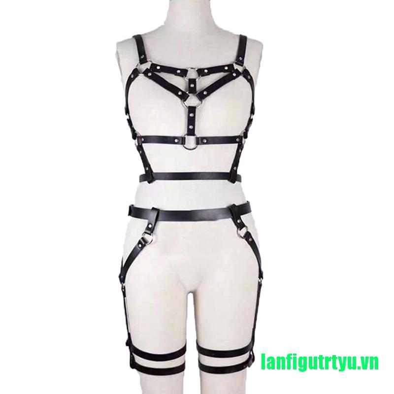 <trtyu>Garter Belt Lingerie Body Buttocks Bondage Leather Leg Harness Belts Suspenders