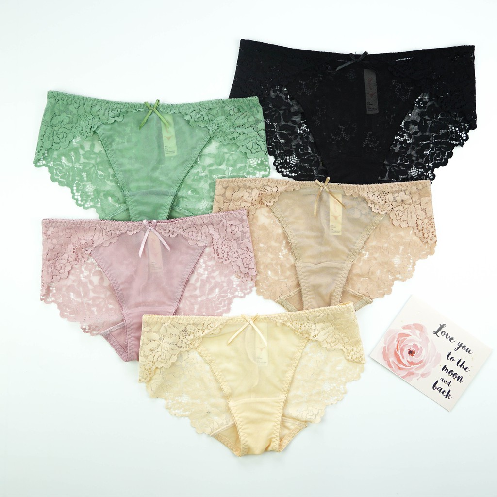 [Mã FAMALLT5 giảm 15% đơn 150k] Quần Lót Nữ Ren Phối Lưới Lưng Thấp Thoải Mái Gợi Cảm Frangipani (Mustoto MQ23) | BigBuy360 - bigbuy360.vn