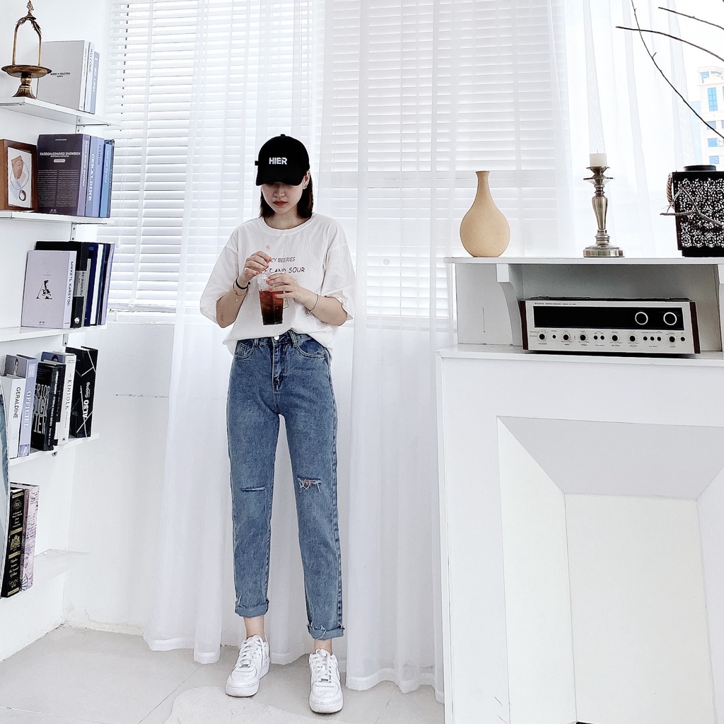 QUẦN BAGGY QBG RÁCH 2GAU TUA RUA QBG9193