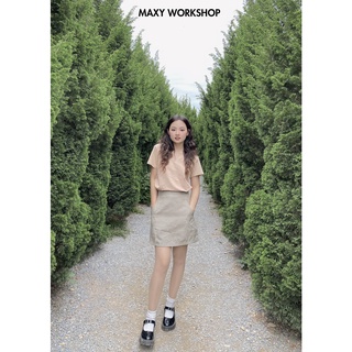 Áo thun cổ tim Nude V neck basic tee Maxy Workshop