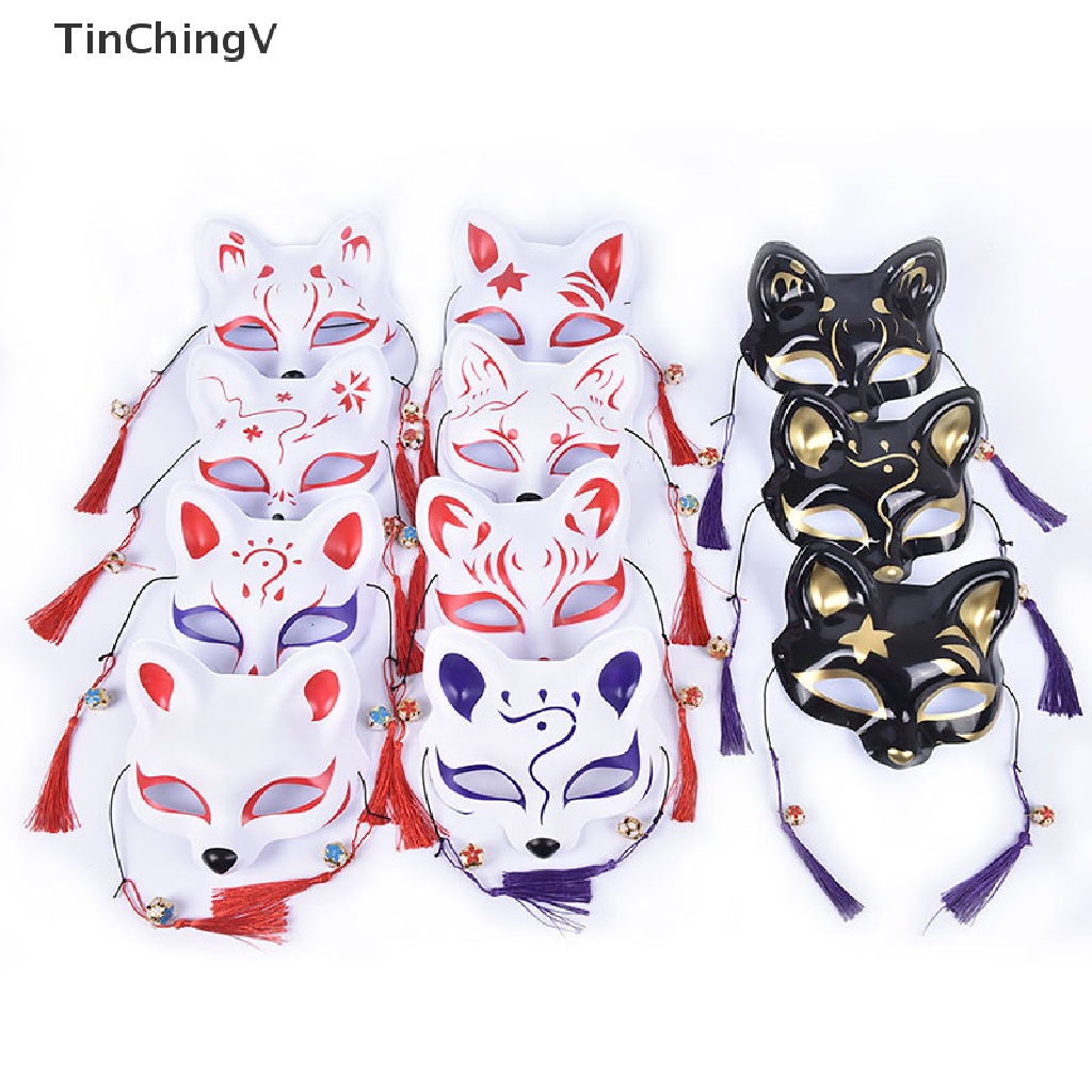 Mặt Nạ Hóa Trang Halloween Hình Cáo Phong Cách Nhật Bản