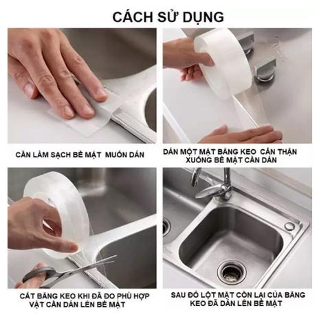 Băng keo 2 mặt siêu dính đa năng - Băng keo hai mặt siêu dính trong suốt dán tường 3m 5m 1m