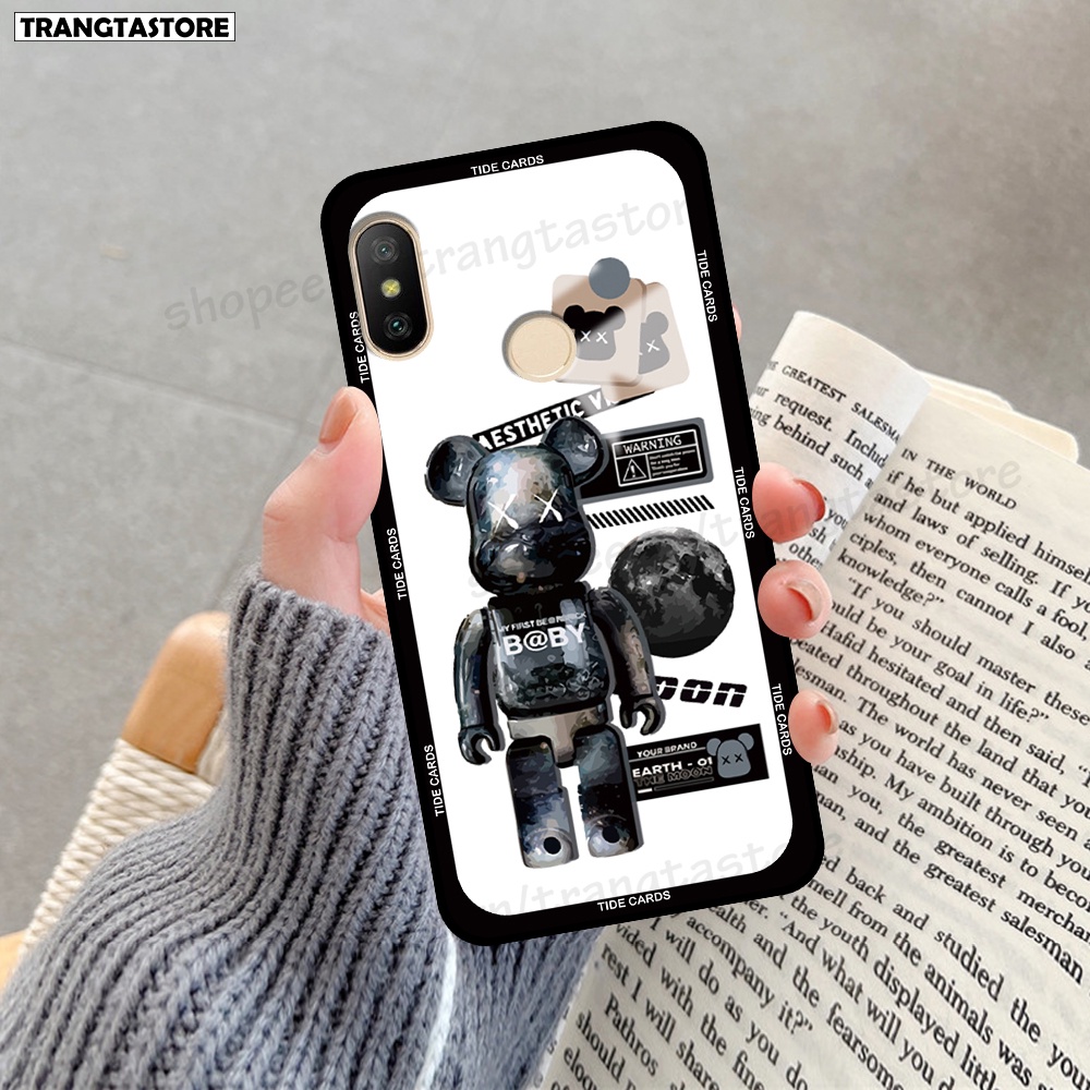 Ốp Xiaomi Redmi 6 Pro / Mi A2 Lite in hình gấu Bearbrick,Mountain,xanh,đen,đỏ giá rẻ