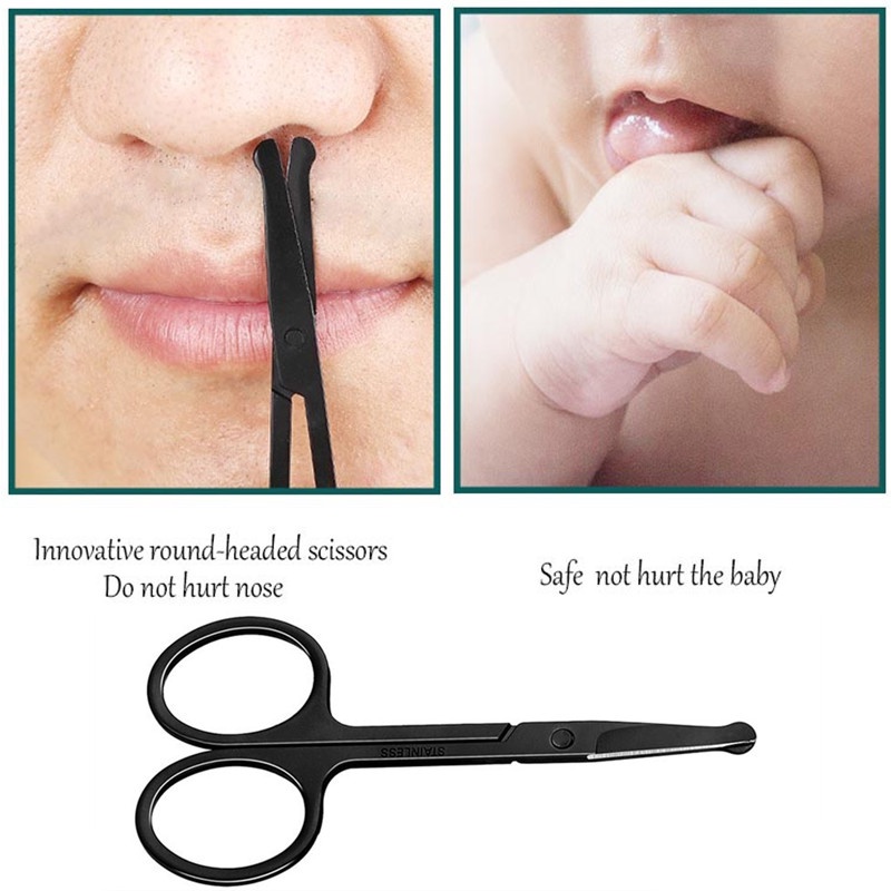 Kéo Tỉa Lông Mũi Và Tai Đầu Tròn An Toàn Bằng Thép Không Gỉ