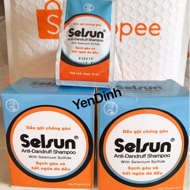 [ Combo 10 gói ] Dầu Gội Chống Gàu SELSUN dạng gói 5ml