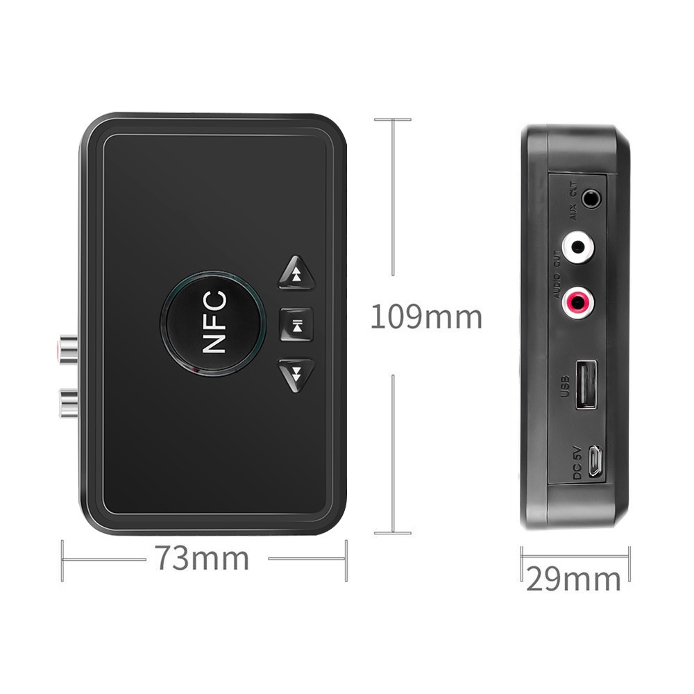 Bộ thu phát âm thanh Nfc Bluetooth 5.0 không dây hỗ trợ nghe nhạc cho pc tv jack cắm 3.5mm aux