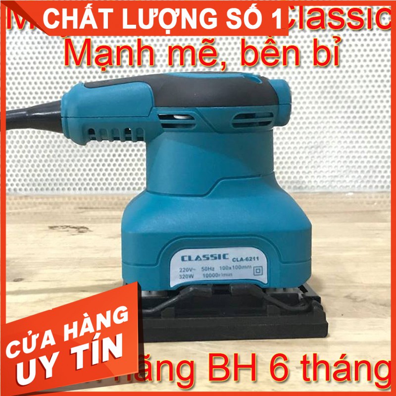 Máy chà nhám gỗ cầm tay vuông Classic 6211 - Máy chà giấy nhám, đánh bóng gỗ