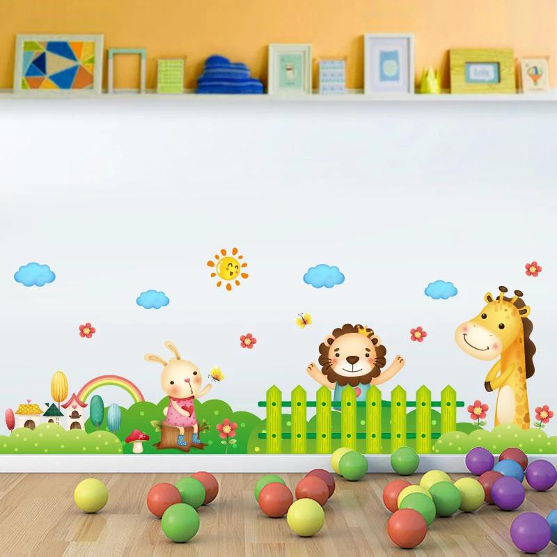 decal dán tường thỏ và hưu