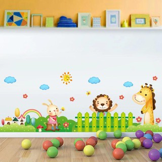 decal dán tường vườn thú