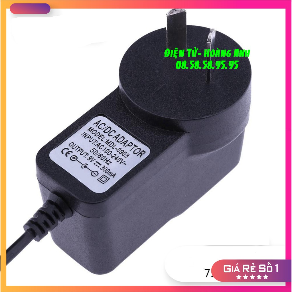 Adapter nguồn Sạc Loa Daile S8 - A061 -  9V - 0.6A-1A-2A-3A- AC sang DC 1.5mm-2.5mm-5.5mm chất lượng cao