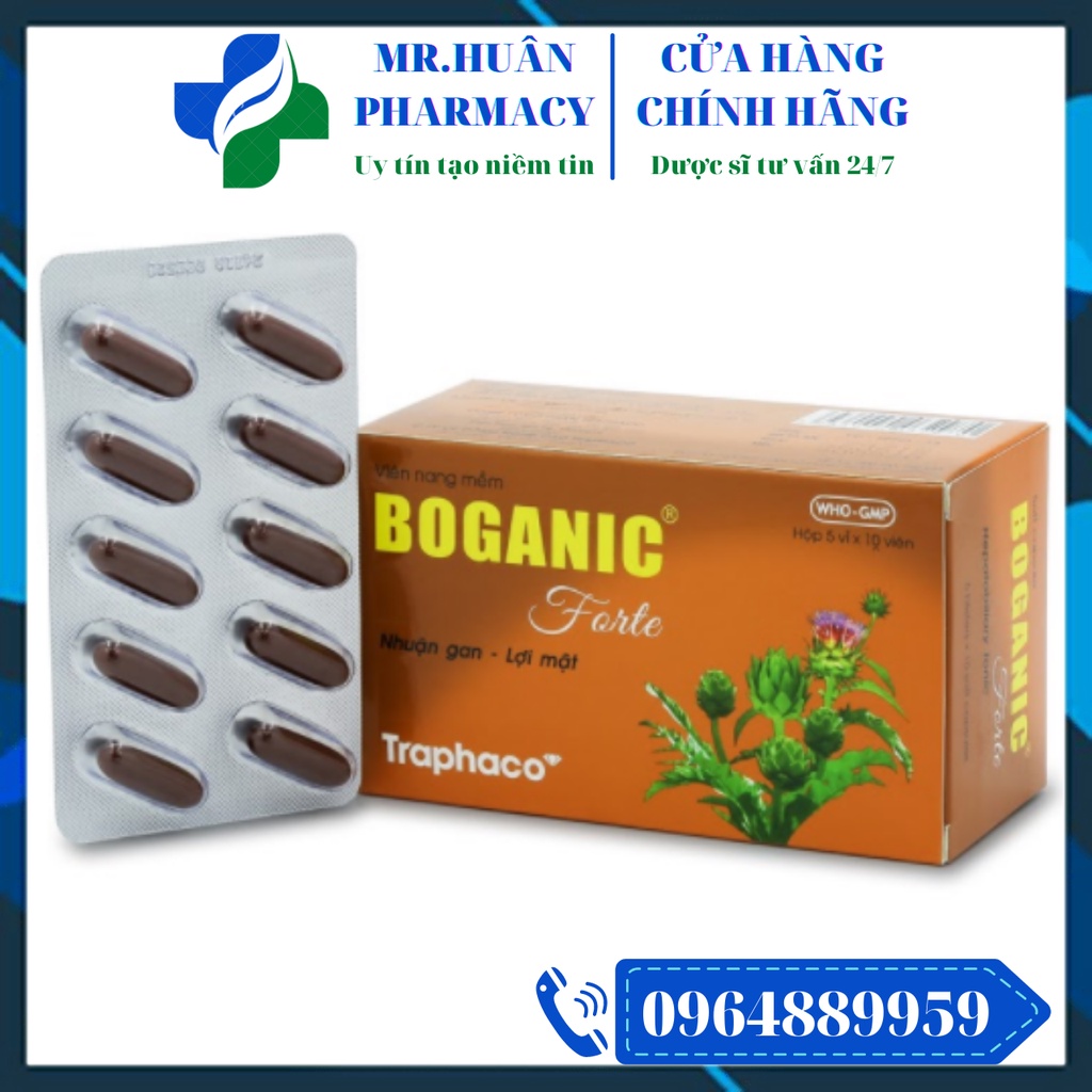 Boganic Forte (Hộp 50 viên nang mềm) - Viên uống hỗ trợ bổ gan của Traphaco