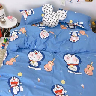Sét chăn ga cotton poly Đô rê mon (2 mẫu)