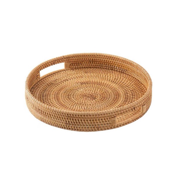Khay mây tròn đựng đồ siêu đẹp_ sử dụng gia đình, nhà hàng_ decor_trang trí, phụ kiện chụp ảnh