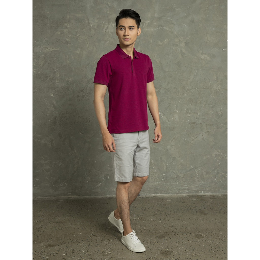 Quần Short Nam Aristino ASO009S1 Quần Short Kaki Màu Xám 36 Slub Dáng Regular Fit