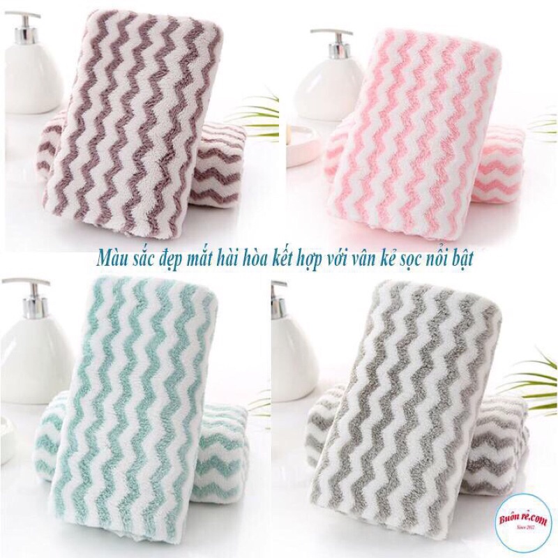 Khăn Mặt Lông Cừu Xuất Hàn Lông Mềm Mịn Dùng Được Cho Da Nhạy Cảm