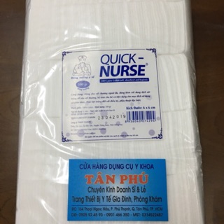 Bông gòn cắt 6x6cm, bịch 500gr dùng trong thẩm mỹ, spa