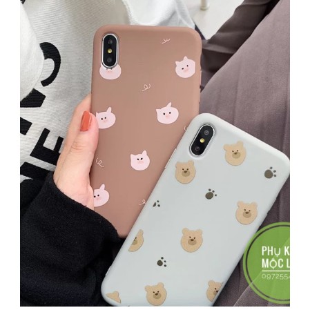 Ốp iphone chống bẩn dễ lau chùi gấu bear nhí silicon iphone 6 đến xs max