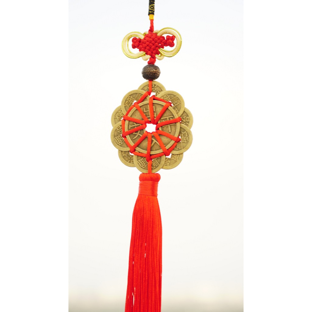 Dây xe treo phong thủy đồng tiền Mai Hoa Thập Toàn | BigBuy360 - bigbuy360.vn