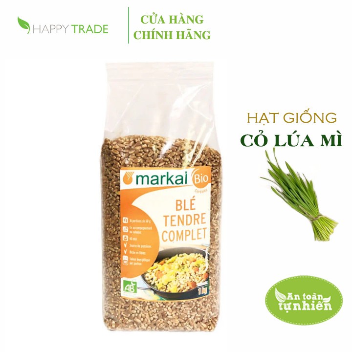 [Mã BMBAU50 giảm 7% đơn 99K] Hạt giống cỏ mèo cỏ lúa mì hữu cơ Markal 1kg