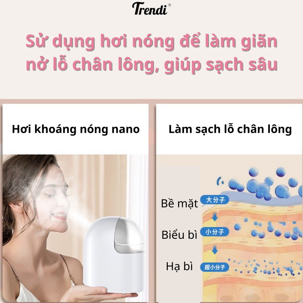 Máy XÔNG HƠI mặt SPA tại nhà Xông nóng bổ sung độ ẩm làm đẹp da 200ml